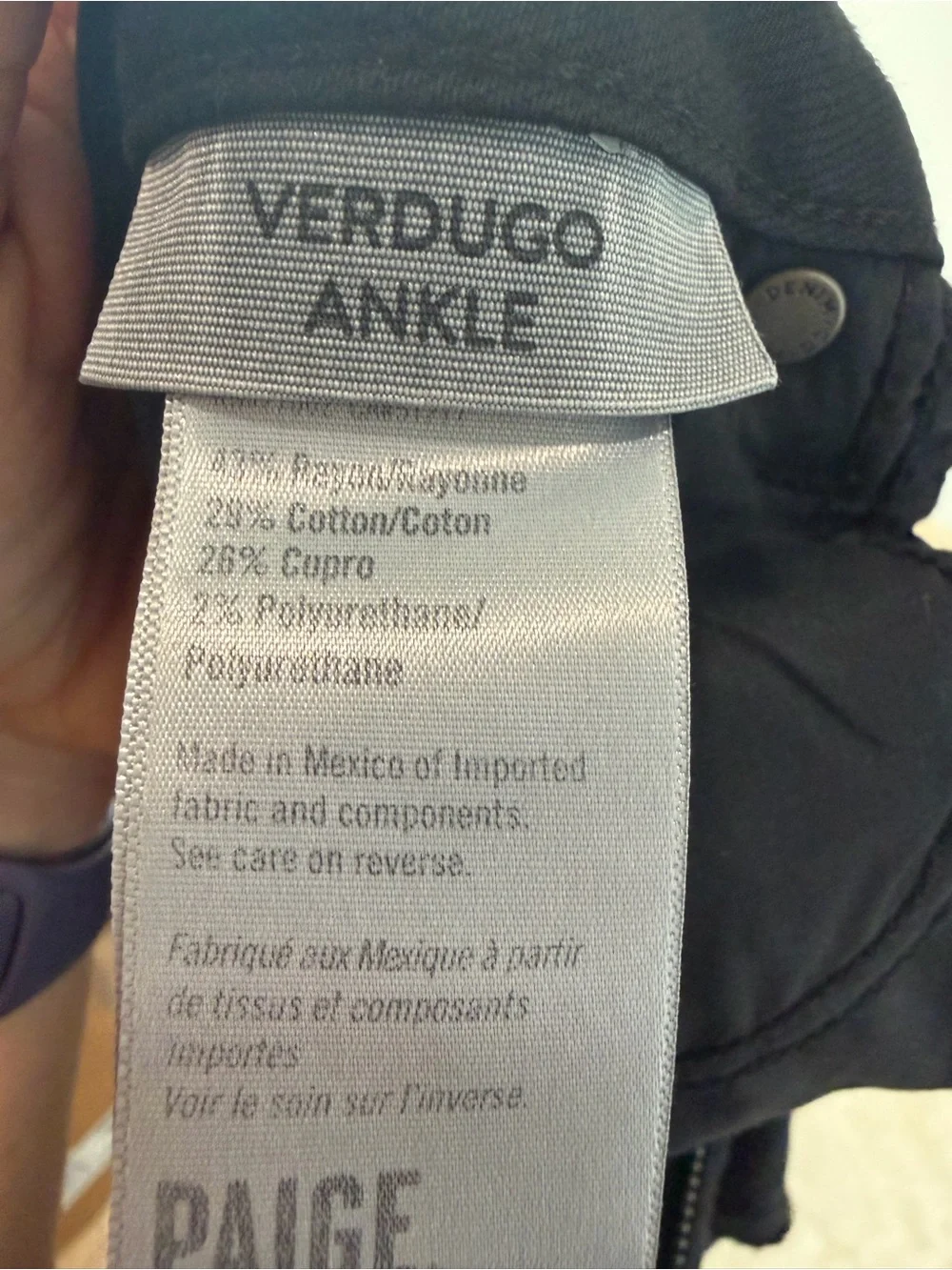 PAIGE Verdugo Ankle Ultra-Skinny Jeans, in Black Dahlia
